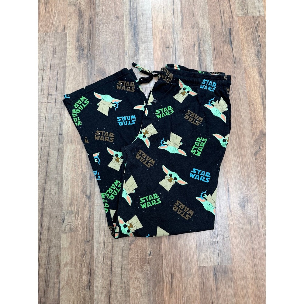 Star Wars Grogu The Mandalorian Men's Lounge‎ Pants Black Size Large